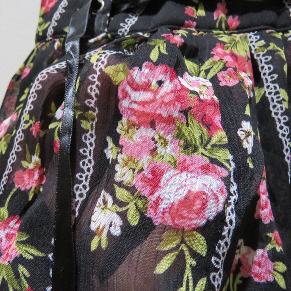 HELL BUNNY Mini Rock Edwina Floral Corset Lace Skirt Goth Whimsigoth Vintage Y2K - Picture 12 of 16